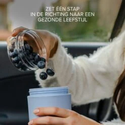 Coninx Yoghurtbeker To Go - Muesli Beker To Go - Lunchbeker - Mueslibeker 640ml ( 450ml+190ml ) - Blauw -Mepal shop 1200x1200 1937