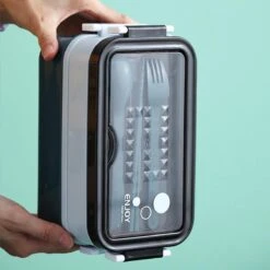 Lunchbox - Meal Prep Bakjes - Lunch Box Met Deksel - Meal Prep – Bento Box - Lunchtrommel Met Bestek Groen -Mepal shop 1200x1200 1950