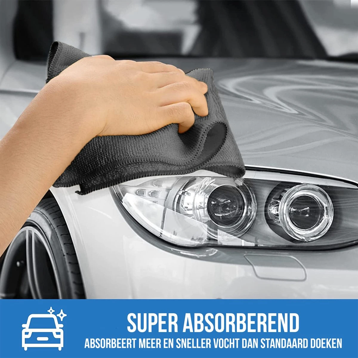 Strex Microvezeldoekjes - 12 Stuks 30 X 30 Cm - Wasbaar - Schoonmaakdoekjes - Schoonmaak / Auto 8 Strex Microvezeldoekjes - 12 Stuks 30 X 30 Cm - Wasbaar - Schoonmaakdoekjes - Schoonmaak / Auto - Afbeelding 6