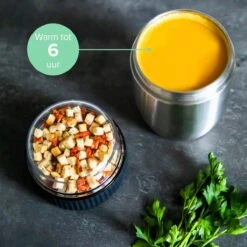 Coninx Thermos Lunchbox - Muesli Beker To Go - Isoleer Lunchpot - Yoghurtbeker To Go - Mueslibeker 840ml (600ml+240ml) - RVS -Mepal shop 1200x1200 1985