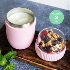 Coninx Thermos Lunchbox - Muesli Beker To Go - Isoleer Lunchpot - Yoghurtbeker To Go - Mueslibeker 840ml (600ml+240ml) - RVS / Roze 17 Coninx Thermos Lunchbox - Muesli Beker To Go - Isoleer Lunchpot - Yoghurtbeker To Go - Mueslibeker 840ml (600ml+240ml) - RVS / Roze -Mepal shop 1200x1200 1990