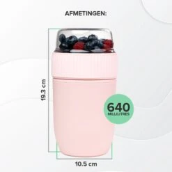 Coninx Yoghurtbeker To Go - Muesli Beker To Go - Lunchbeker - Mueslibeker 640ml (450ml+190ml) - Roze 10 Coninx Yoghurtbeker To Go - Muesli Beker To Go - Lunchbeker - Mueslibeker 640ml (450ml+190ml) - Roze -Mepal shop 1200x1200 1999