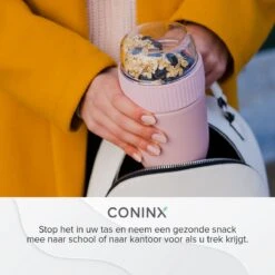 Coninx Yoghurtbeker To Go - Muesli Beker To Go - Lunchbeker - Mueslibeker 640ml (450ml+190ml) - Roze 11 Coninx Yoghurtbeker To Go - Muesli Beker To Go - Lunchbeker - Mueslibeker 640ml (450ml+190ml) - Roze -Mepal shop 1200x1200 2000