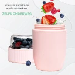 Coninx Yoghurtbeker To Go - Muesli Beker To Go - Lunchbeker - Mueslibeker 640ml (450ml+190ml) - Roze 14 Coninx Yoghurtbeker To Go - Muesli Beker To Go - Lunchbeker - Mueslibeker 640ml (450ml+190ml) - Roze -Mepal shop 1200x1200 2002