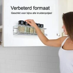 Kruidenrek Ophangbaar Kruidenpotjes Wandrek Organizer Keuken Accessoires - Geschikt Voor Bijna Alle Kruidenpotjes -Mepal shop 1200x1200 2009