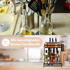 Pazzo Goods - Keuken Organizer - Keukenrek - Zwart - Metaal - 2 Laags - Multifunctioneel - Zwart - 16 Pazzo Goods - Keuken Organizer - Keukenrek - Zwart - Metaal - 2 Laags - Multifunctioneel - Zwart - -Mepal shop 1200x1200 2036
