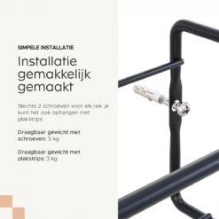 Noswo Kruidenrek Ophangbaar - Voor 24 Kruidenpotjes - 4 Stuks - Keukenrek Hangend - RVS - Zwart -Mepal shop 1200x1200 2043