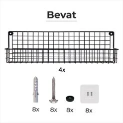 Friendly Kitchen Ophangbaar Kruidenrek - 4 Kruidenrekjes Voor Totaal 32 Kruidenpotjes - Spice Rack - Staal - Zwart -Mepal shop 1200x1200 2057