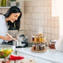 Merkloos Decopatent® Kruidenrek / Fruitschaal Bamboe - Rond - Kruiden Carrousel - Draaibaar - Staand Bamboe Specerijenrek Draaiplateau - Fruitrek 15 Merkloos Decopatent® Kruidenrek / Fruitschaal Bamboe - Rond - Kruiden Carrousel - Draaibaar - Staand Bamboe Specerijenrek Draaiplateau - Fruitrek -Mepal shop 1200x1200 2068