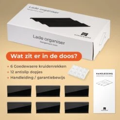 Goedewaere Kruidenrek Lade - 6 Stuks - Keuken Organizers - Keukenlade Organiser - Kruiden Organizer - Uitschuifbaar - Kunststof -Mepal shop 1200x1200 2077