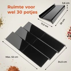 Goedewaere Kruidenrek Lade - 6 Stuks - Keuken Organizers - Keukenlade Organiser - Kruiden Organizer - Uitschuifbaar - Kunststof -Mepal shop 1200x1200 2081