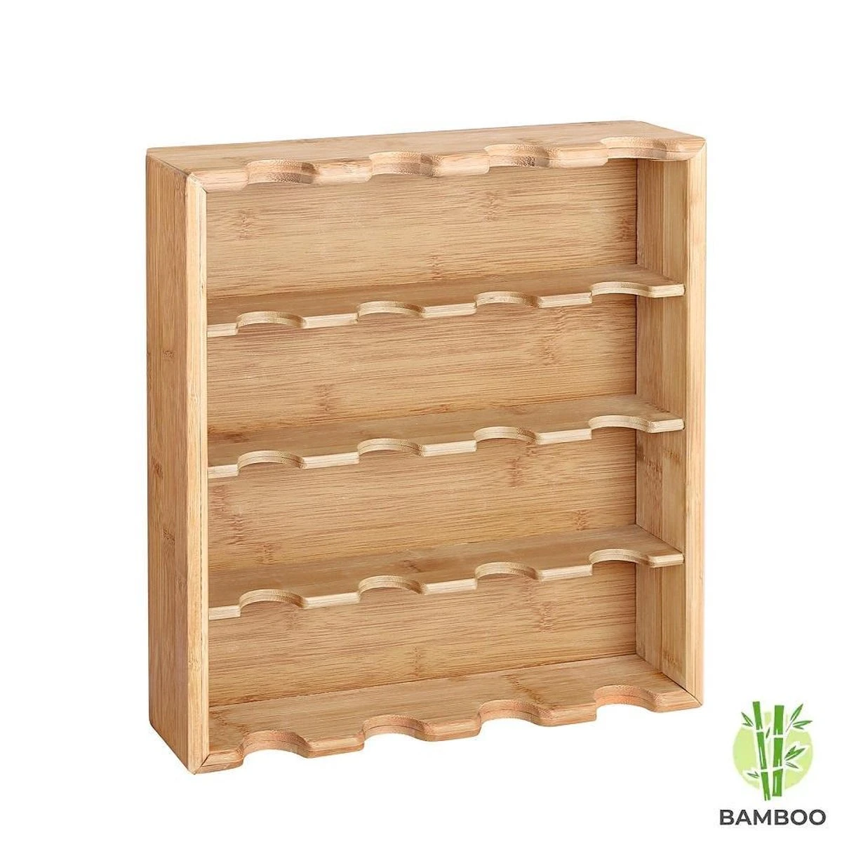 Merkloos Decopatent® Kruidenrekje Ophangbaar - Kruidenrek Inclusief 16 Kruidenpotjes - Bamboe Hout - 4 Laags 5 Merkloos Decopatent® Kruidenrekje Ophangbaar - Kruidenrek Inclusief 16 Kruidenpotjes - Bamboe Hout - 4 Laags - Afbeelding 3