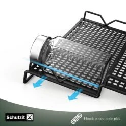 Schutzit - Kruidenrek Lade - Metaal - Zwart - 3 Lagen - Kruiden Organizer Liggend Ladeinzet -Mepal shop 1200x1200 2113