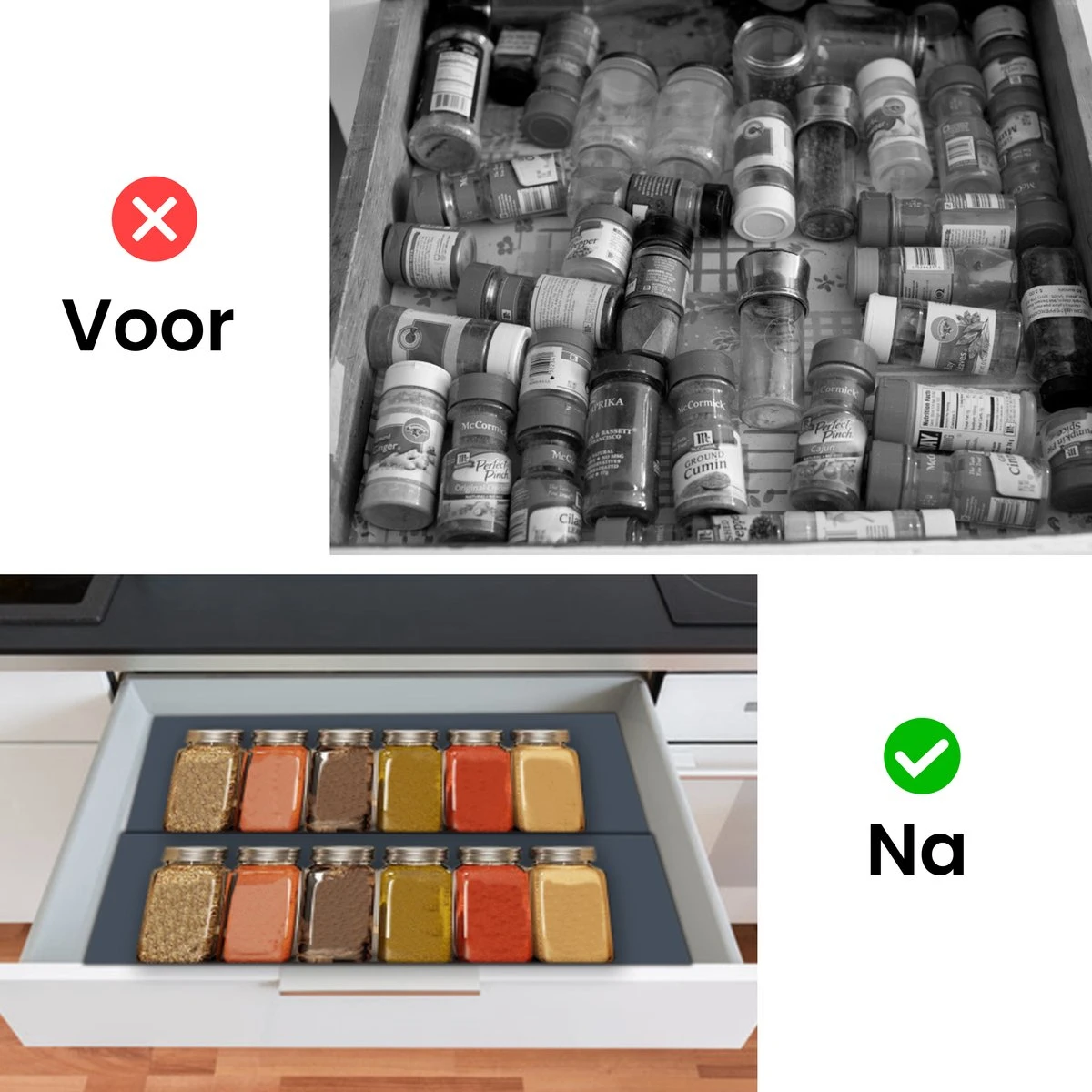 Kitchenful Kruidenrek Lade - Kruiden Organiser - 6 Stuks - Zwart - Verstelbaar - Metaal - Kruiden Opberger 10 Kitchenful Kruidenrek Lade - Kruiden Organiser - 6 Stuks - Zwart - Verstelbaar - Metaal - Kruiden Opberger - Afbeelding 8