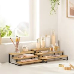 Kruidenrekken, Set Van 2, Keukenrekken, Met 3 Planken, Bamboe, Uitschuifbaar, Stapelbaar, Voor Keuken, Werkblad, Zwart -Mepal shop 1200x1200 2131