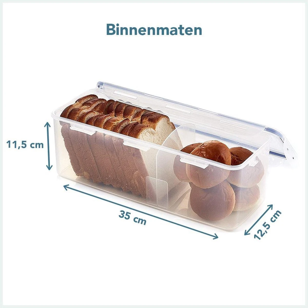 Lock&Lock Vershouddoos Voor Brood - Brooddoos - Broodtrommel - Brood Bewaren - Opbergdoos - Bewaardoos Met Deksel - 100% Luchtdicht - BPA Vrij - 5 Liter - Transparant 7 Lock&Lock Vershouddoos Voor Brood - Brooddoos - Broodtrommel - Brood Bewaren - Opbergdoos - Bewaardoos Met Deksel - 100% Luchtdicht - BPA Vrij - 5 Liter - Transparant - Afbeelding 5