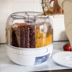 Roterende Voedsel Dispenser - 6 Vakken - Met Doseerschep - BPA Vrij - Handig -Mepal shop 1200x1200 2242