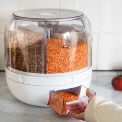 Roterende Voedsel Dispenser - 6 Vakken - Met Doseerschep - BPA Vrij - Handig -Mepal shop 1200x1200 2244