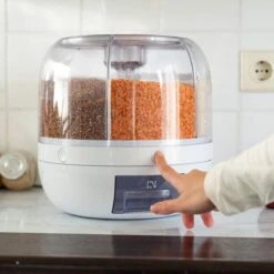 Roterende Voedsel Dispenser - 6 Vakken - Met Doseerschep - BPA Vrij - Handig -Mepal shop 1200x1200 2245