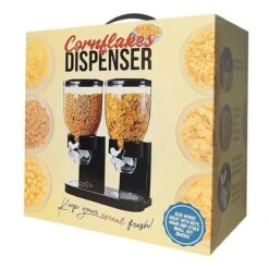 MikaMax Cornflakes Dispenser - Voorraadbus - Cornflakes Voorraadpot - Ontbijt Granendispenser - Zwart - 2 X 500 Gram -Mepal shop 1200x1200 2303