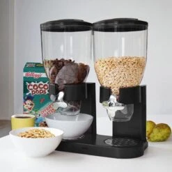 MikaMax Cornflakes Dispenser - Voorraadbus - Cornflakes Voorraadpot - Ontbijt Granendispenser - Zwart - 2 X 500 Gram -Mepal shop 1200x1200 2304