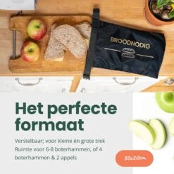 BROODNODIG® - Herbruikbare Boterhamzak - Van 100% Gerecyclede PET-flessen - Ideaal Als Diepvrieszakjes - Lunchzak - Herbruikbaar Boterhamzakje - Foodwrap - Lunchbox - 30x20cm - Zwart -Mepal shop 1200x1200 2343