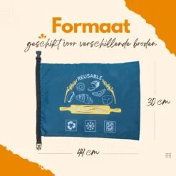 Herbruikbare Broodzak - Brooddoos - Broodbak - Voor Zelfgebakken Brood - Dubbele Voering - 13 Herbruikbare Broodzak - Brooddoos - Broodbak - Voor Zelfgebakken Brood - Dubbele Voering - -Mepal shop 1200x1200 2356