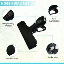Bangosa® Vershoudclips - Afsluitclips - Vershoud Knijpers -Zaksluiter - Vershoudklemmen - RVS - 10 Stuks -Mepal shop 1200x1200 2389