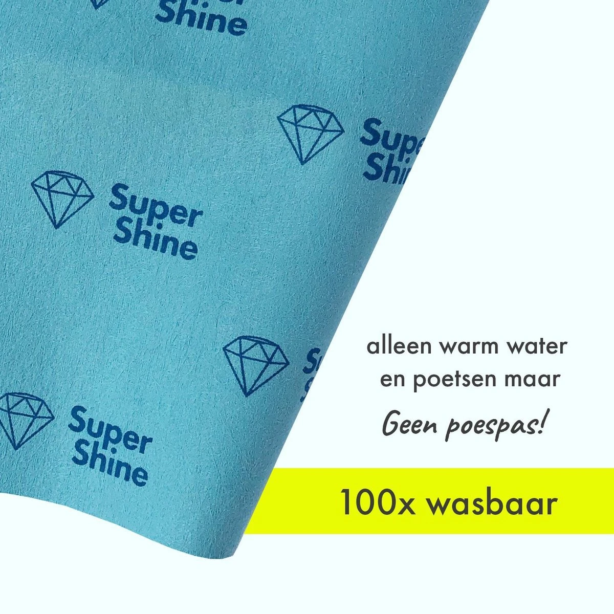 Super Shine Microvezel Schoonmaakdoek - Large - 40 X 35 Cm - Wasbaar - Supersterk - Hygiënisch 5 Super Shine Microvezel Schoonmaakdoek - Large - 40 X 35 Cm - Wasbaar - Supersterk - Hygiënisch - Afbeelding 3