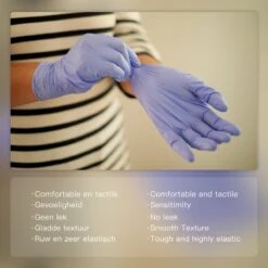 IVROU® Nitril Handschoenen - 100 Stuks Wegwerp Handschoenen - Poeder Vrij, Latex Vrij - Maat: M - Violet Blauw -Mepal shop 1200x1200 263