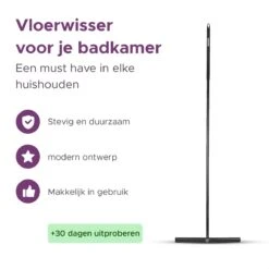 MAYMS® Vloerwisser Badkamer - Vloertrekker - Vloertrekker Met Steel - Floor Wiper - Aftrekker - RVS - Zwart - Design - Wisser - Vloerwisser Douche -Mepal shop 1200x1200 28