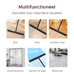 MAYMS® Vloerwisser Badkamer - Vloertrekker - Vloertrekker Met Steel - Floor Wiper - Aftrekker - RVS - Zwart - Design - Wisser - Vloerwisser Douche -Mepal shop 1200x1200 31