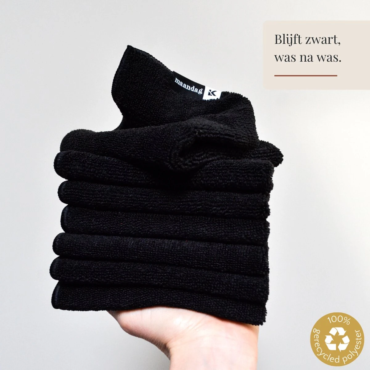 Kitchen Lab Co.® Microvezeldoekjes Zwart - Dagelijks Doekje Set 7 Stuks - 30x30cm - Gelabeld Met Weekdagen - Vaatdoekjes Microvezel 5 Kitchen Lab Co.® Microvezeldoekjes Zwart - Dagelijks Doekje Set 7 Stuks - 30x30cm - Gelabeld Met Weekdagen - Vaatdoekjes Microvezel - Afbeelding 3