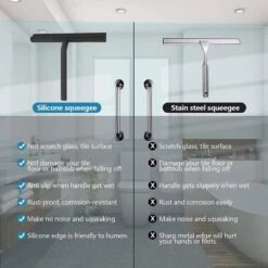 ATV PERFECTUM Douchewisser Zwart Met Ophangsysteem - Raamwisser- Trekker Douche - Silicone - 21cm X 16cm - Badkamer Accessoires - Douchewisser -Mepal shop 1200x1200 36