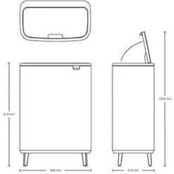 Brabantia - Bo Touch Bin Hi 60 L Matt Black 24 Brabantia - Bo Touch Bin Hi 60 L Matt Black -Mepal shop 1200x1200 396