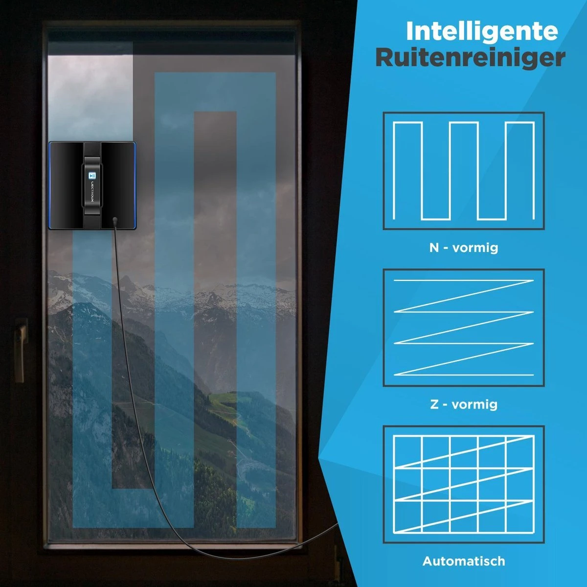Liectroux® Robot Ruitenreiniger Met App Bediening – Ramen Wassen – Ramenwisser – Ramenwasser – Glasreiniger 4 Liectroux® Robot Ruitenreiniger Met App Bediening – Ramen Wassen – Ramenwisser – Ramenwasser – Glasreiniger - Afbeelding 2