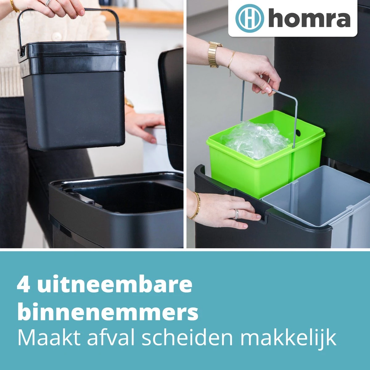 Homra Nexo Afvalscheiding Sensor Prullenbak Zwart 72 Liter - 3 Vakken - 2x12L+48L - Infrarood Sensor - Design Trio Afvalemmer - Afvalscheidingsprullenbak - Keuken Afvalemmer - Recycle Afvalbak - Hygiënisch - Kantoor Vuilbak - Elektrisch - Vuilnisbak 5 Homra Nexo Afvalscheiding Sensor Prullenbak Zwart 72 Liter - 3 Vakken - 2x12L+48L - Infrarood Sensor - Design Trio Afvalemmer - Afvalscheidingsprullenbak - Keuken Afvalemmer - Recycle Afvalbak - Hygiënisch - Kantoor Vuilbak - Elektrisch - Vuilnisbak - Afbeelding 3