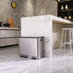 EKO EcoCasa Recycle Prullenbak - 30 + 15 L - Mat RVS -Mepal shop 1200x1200 461