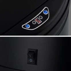 Monzana Prullenbak 56 Liter Inhoud - Met Sensor - RVS Zwart -Mepal shop 1200x1200 493