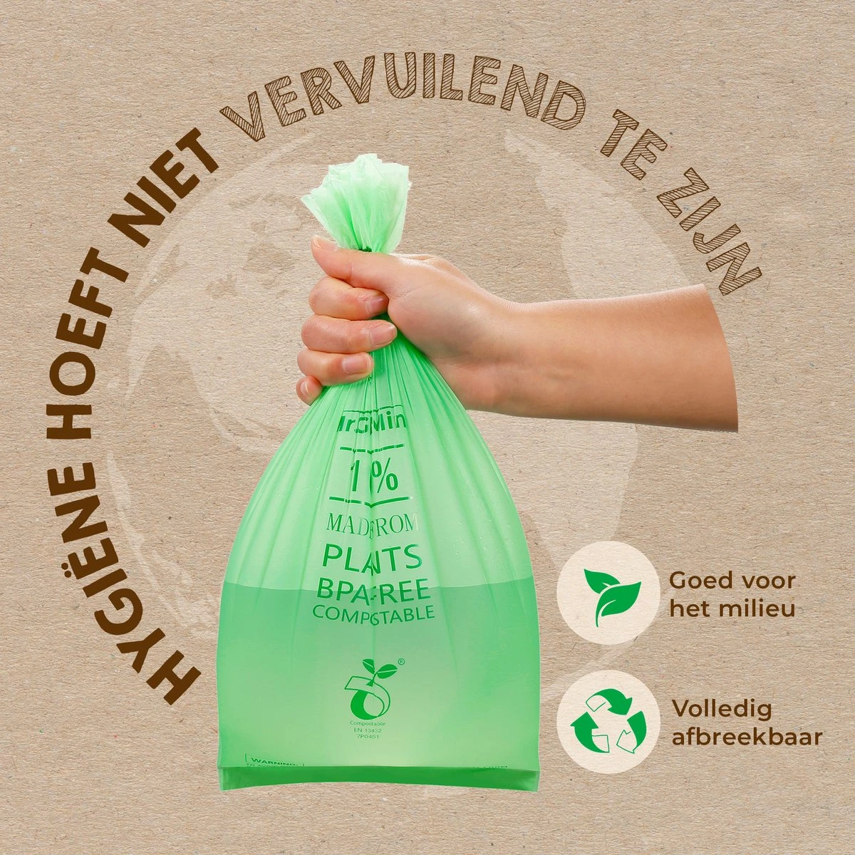 Biozakken 2/3 Liter 100 Stuks Biologisch Afbreekbare Afvalzakken – 26 X 29 Cm - 100% Composteerbare Vuilniszakken - Incl. Dispenser - Gft Afvalzakken 7 Biozakken 2/3 Liter 100 Stuks Biologisch Afbreekbare Afvalzakken – 26 X 29 Cm - 100% Composteerbare Vuilniszakken - Incl. Dispenser - Gft Afvalzakken - Afbeelding 5