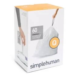 Simplehuman Pocket Liner (Q) Afvalzak - 50 L - 3x20 Stuks - Wit