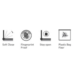 EKO E-Cube Prullenbak - 28+18 L - Zwart -Mepal shop 1200x1200 607