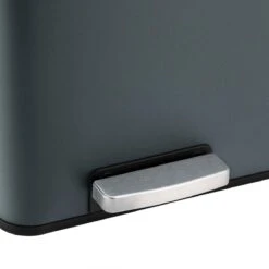 Segenn's Prullenbak - Keuken Afvalbak - 60 Liter - Met 2 Vakken - Afvalscheiding 2x30 L - Metalen Pedaalemmer - Kunststof Binnenbak - Met Klapdeksel En Handgrepen - Zacht Sluiten - Luchtdicht - Grijs -Mepal shop 1200x1200 659