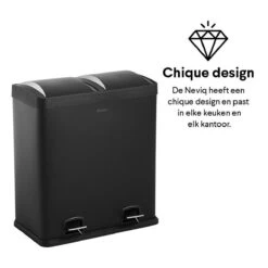 Homra NEVIQ Afvalscheiding Prullenbak Met 2 Vakken - 2 X 30 L Inhoud - Duo Pedaalemmer In Mat Zwart - 2-vaks Afvalemmer 60 Liter - Hoogwaardig RVS - Pedaal Vuilbak - Hygiënisch Afval Scheiden - Zwarte Duo Prullenbak - Dubbele Vuilnisbak 41 Homra NEVIQ Afvalscheiding Prullenbak Met 2 Vakken - 2 X 30 L Inhoud - Duo Pedaalemmer In Mat Zwart - 2-vaks Afvalemmer 60 Liter - Hoogwaardig RVS - Pedaal Vuilbak - Hygiënisch Afval Scheiden - Zwarte Duo Prullenbak - Dubbele Vuilnisbak -Mepal shop 1200x1200 723