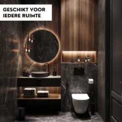 Oneiro's Klassieke Pedaalemmer BAS PRO Zwart - 16 X 16 X H27 - 3L - Metaal - Toilet - Badkamer -Mepal shop 1200x1200 725