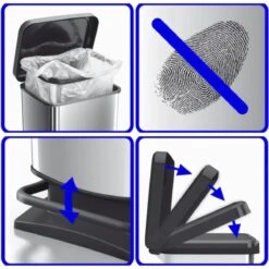 Rotho - Pedaalemmer 40L PASO Rood -Mepal shop 1200x1200 764