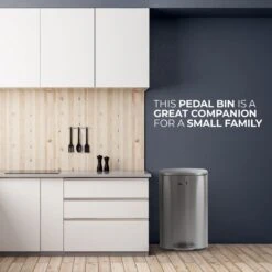 MaxxHome Pedaalemmer - Prullenbak - 50L - Metaal - RVS -Mepal shop 1200x1200 792