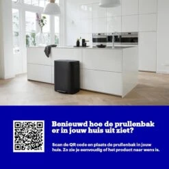 Brabantia Bo Prullenbak - 60 L - Matt Black -Mepal shop 1200x1200 831