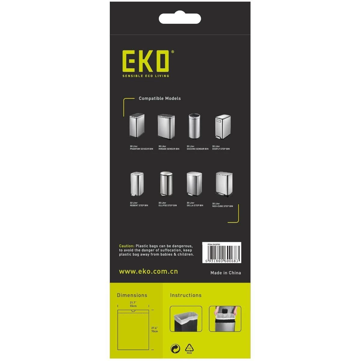 EKO Afvalzakken Type E 25-35 Liter - Rol 12 Zakken 5 EKO Afvalzakken Type E 25-35 Liter - Rol 12 Zakken - Afbeelding 3