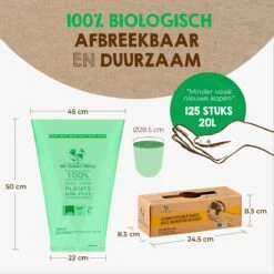 Biozakken 20 Liter 125 Stuks Biologisch Afbreekbare Afvalzakken – 45x50 Cm - 100% Composteerbare Vuilniszakken - Incl. Dispenser - Gft Afvalzakken 16 Biozakken 20 Liter 125 Stuks Biologisch Afbreekbare Afvalzakken – 45x50 Cm - 100% Composteerbare Vuilniszakken - Incl. Dispenser - Gft Afvalzakken -Mepal shop 1200x1200 905